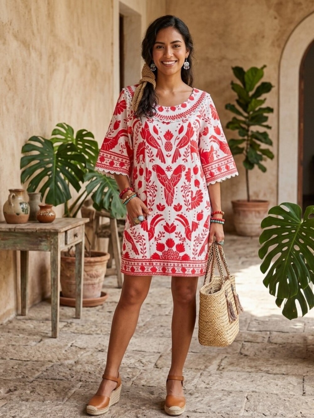 Farm Rio Jungle Flow Mini Dress EUC